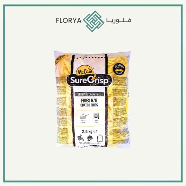 بطاطا ماكين مقرمش رفيع 6*6 / 2.5 كجم